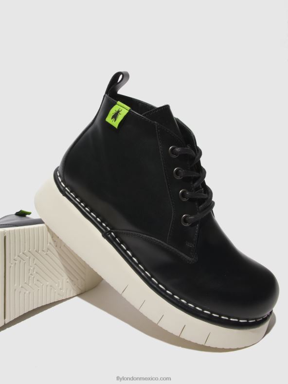 tunder negro 2LT8B167 botines con cordones idda244 Fly London mujer