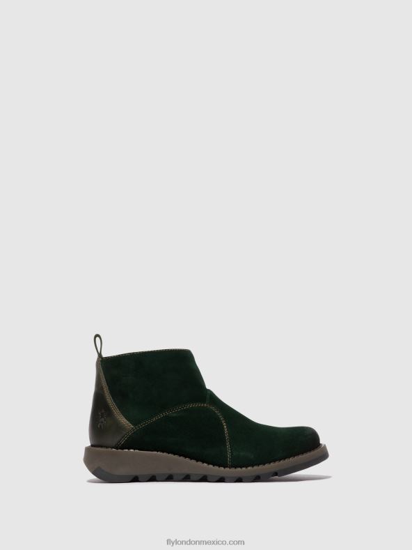 verde bosque/diésel 2LT8B22 botines con cremallera sely918 Fly London mujer