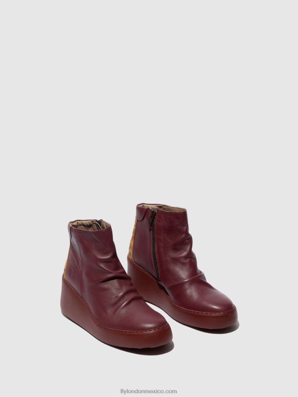vino/bronceado 2LT8B59 botines con cremallera dabe461 Fly London mujer