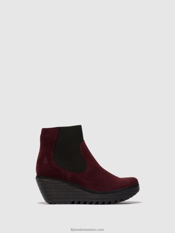 vino de gamuza de aceite 2LT8B1 botines chelsea yade398 Fly London mujer