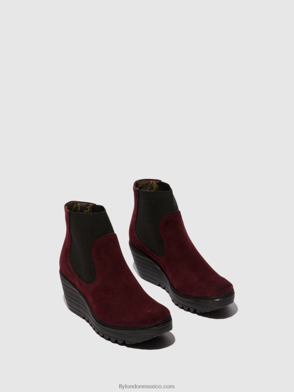 vino de gamuza de aceite 2LT8B1 botines chelsea yade398 Fly London mujer