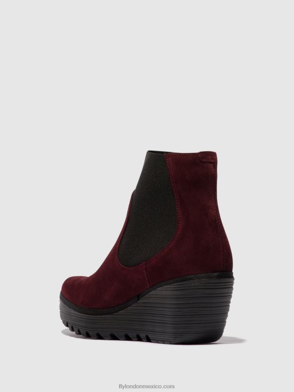 vino de gamuza de aceite 2LT8B1 botines chelsea yade398 Fly London mujer