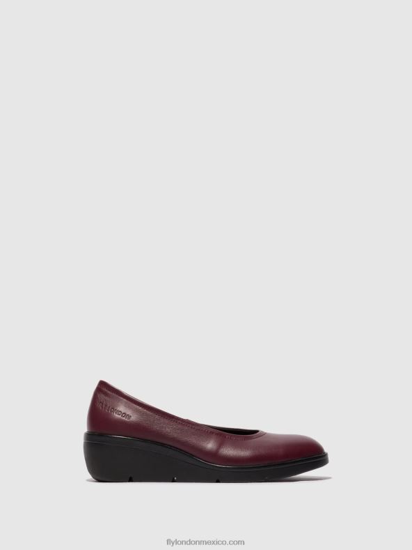 Burdeos 2LT8B670 zapatos sin cordones numa570 Fly London mujer