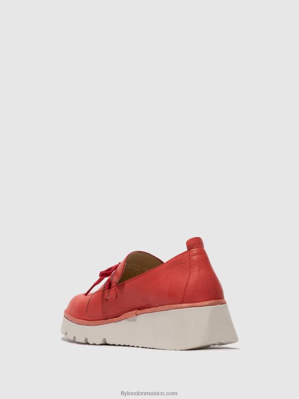 frambuesa 2LT8B629 zapatos sin cordones popi436 Fly London mujer