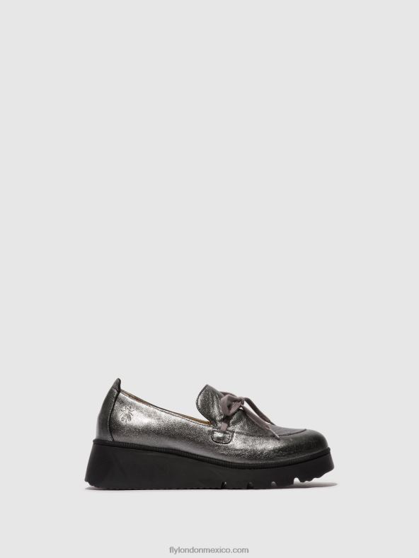 grafito 2LT8B636 zapatos sin cordones popi436 Fly London mujer