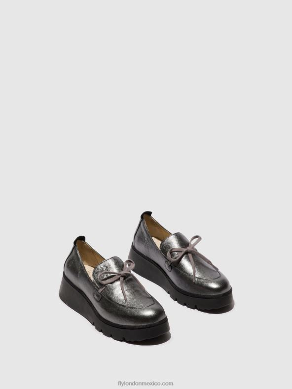 grafito 2LT8B636 zapatos sin cordones popi436 Fly London mujer