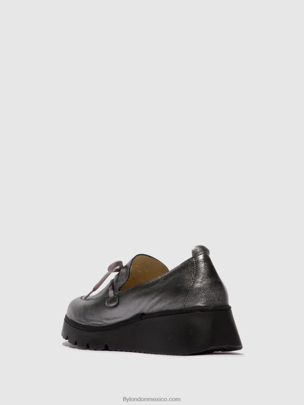 grafito 2LT8B636 zapatos sin cordones popi436 Fly London mujer
