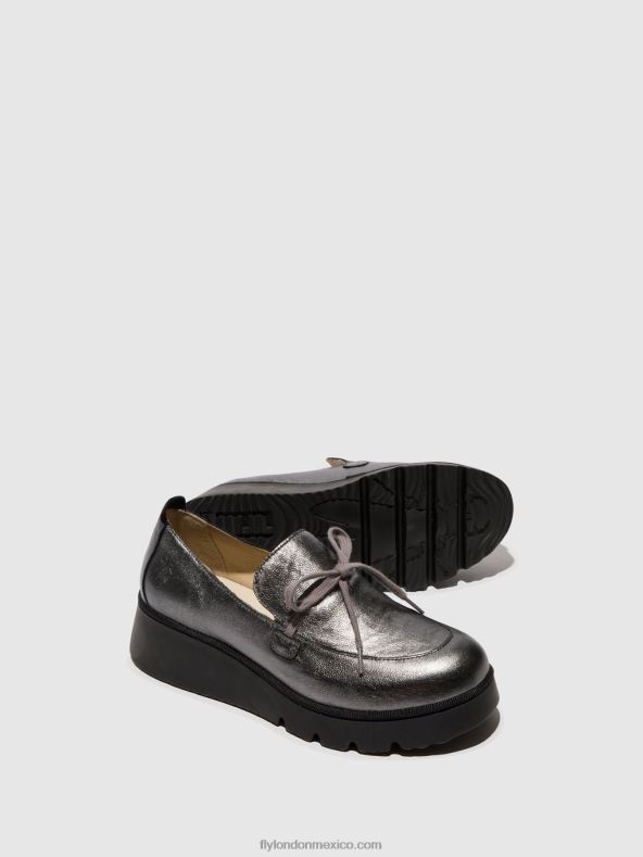 grafito 2LT8B636 zapatos sin cordones popi436 Fly London mujer