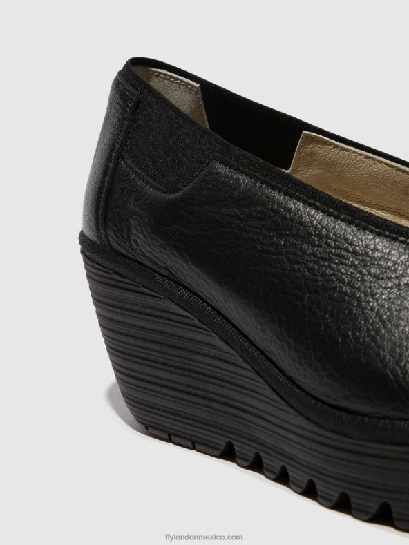 negro 2LT8B630 zapatos sin cordones yoza438 Fly London mujer