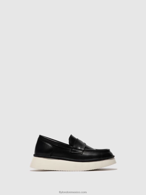 negro 2LT8B637 zapatos sin cordones coaf418 Fly London mujer