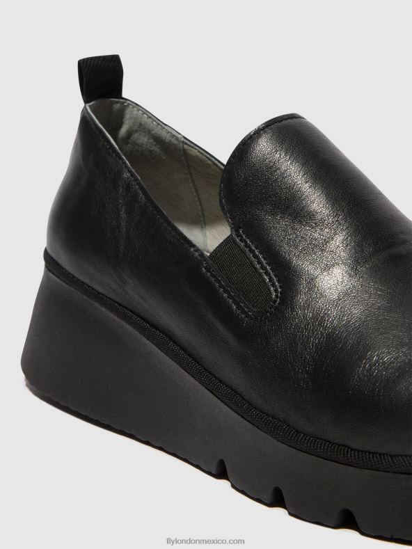 negro 2LT8B664 zapatos sin cordones pece406 Fly London mujer