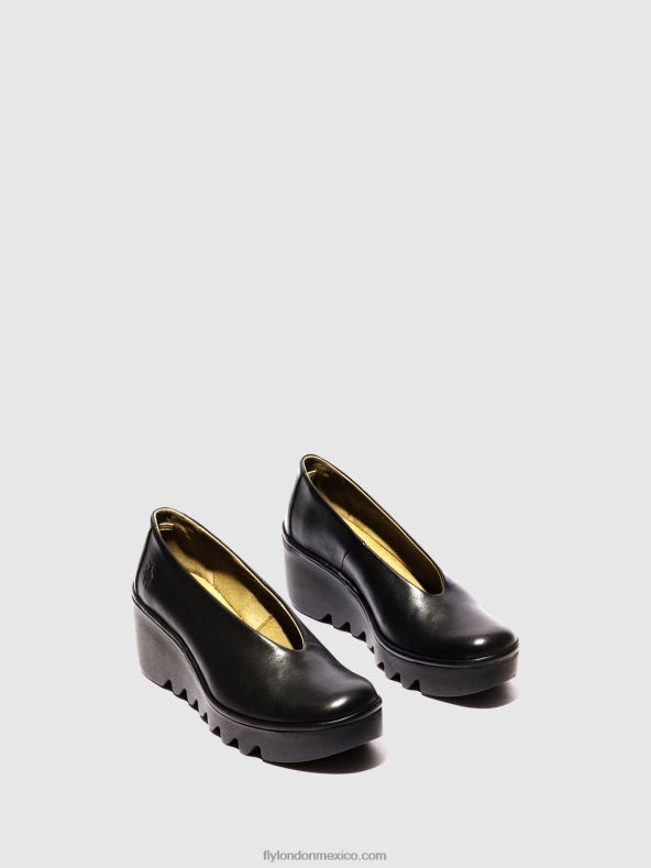 negro 2LT8B672 zapatos sin cordones beso246 Fly London mujer