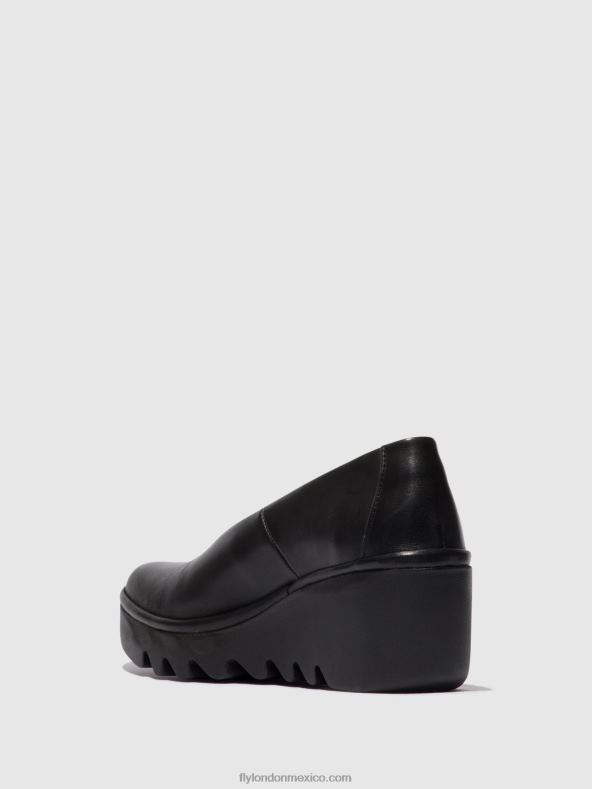 negro 2LT8B672 zapatos sin cordones beso246 Fly London mujer