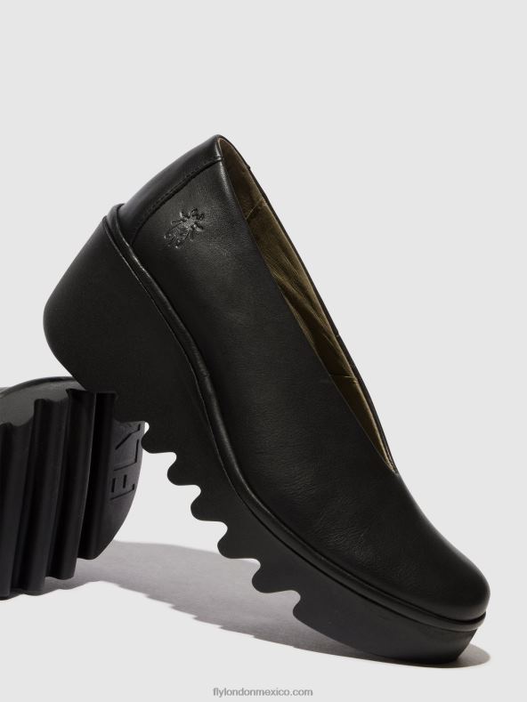 negro 2LT8B672 zapatos sin cordones beso246 Fly London mujer