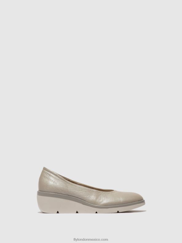 plata 2LT8B633 zapatos sin cordones numa570 Fly London mujer
