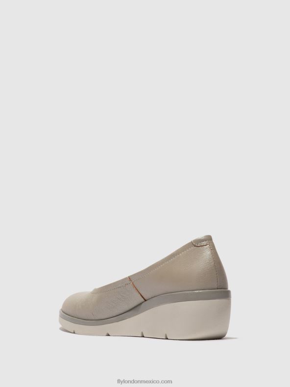 plata 2LT8B633 zapatos sin cordones numa570 Fly London mujer