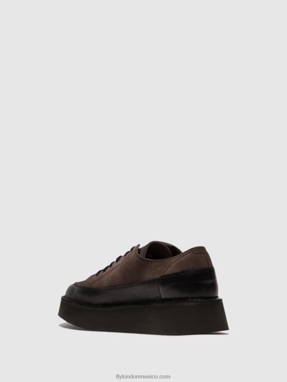 Gris oscuro 2LT8B724 deportivas con cordones cuda099 Fly London mujer