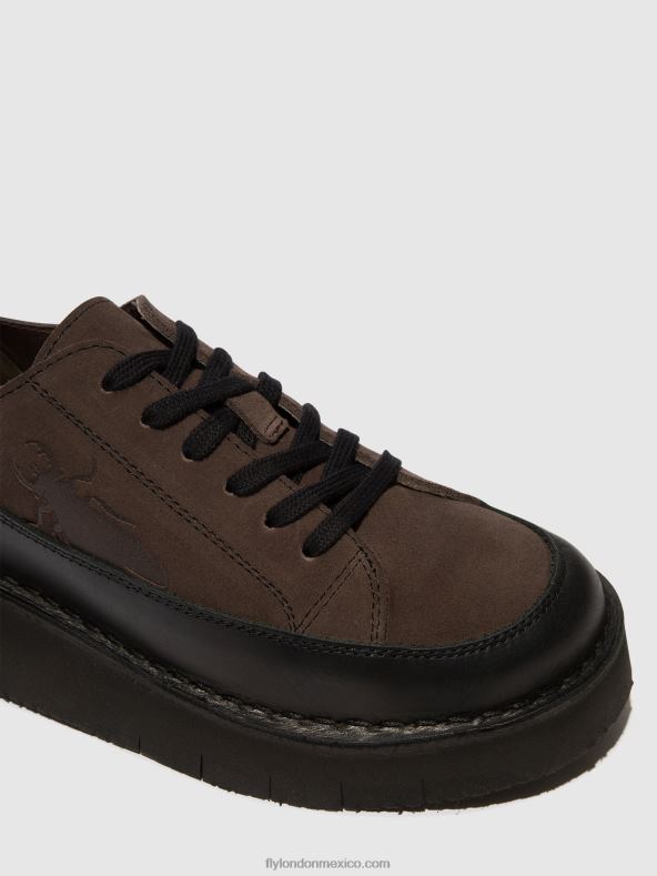 Gris oscuro 2LT8B724 deportivas con cordones cuda099 Fly London mujer