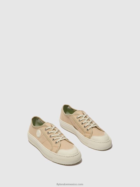 beige 2LT8B741 zapatillas con cordones tere557 Fly London mujer