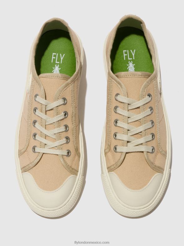 beige 2LT8B741 zapatillas con cordones tere557 Fly London mujer