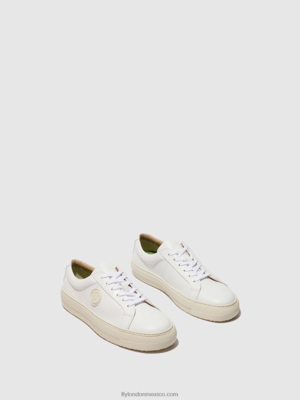 blanco 2LT8B712 deportivas con cordones tafa587 Fly London mujer