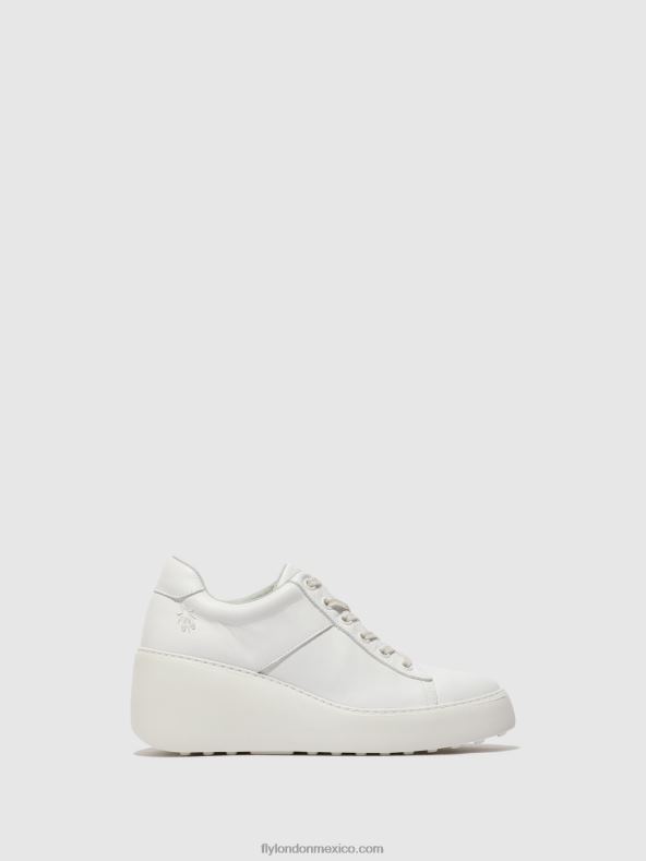 blanco 2LT8B721 zapatillas con cordones delf580 Fly London mujer