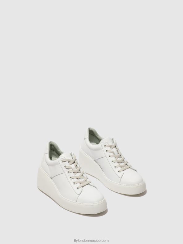blanco 2LT8B721 zapatillas con cordones delf580 Fly London mujer