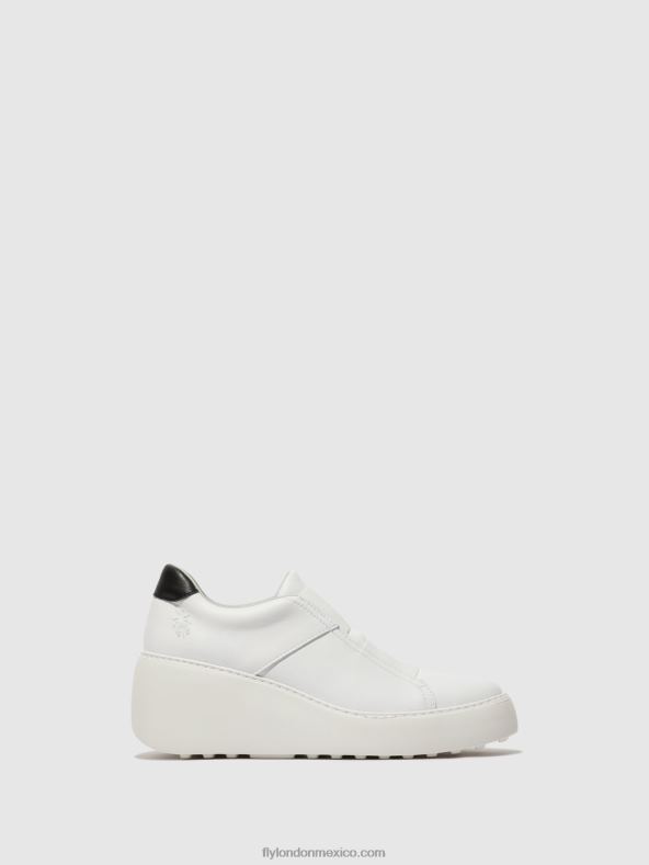 blanco 2LT8B732 deportivas con elásticos dito581 Fly London mujer