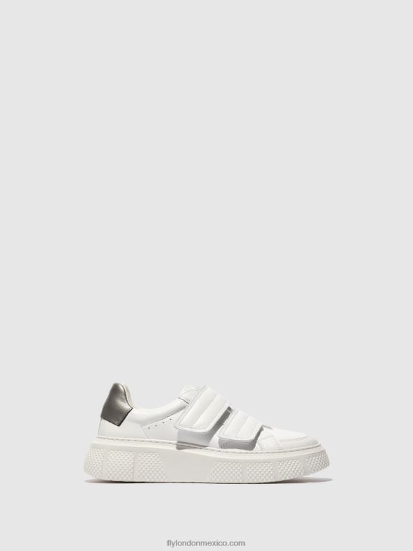 blanco 2LT8B756 zapatillas velcro edda513 Fly London mujer