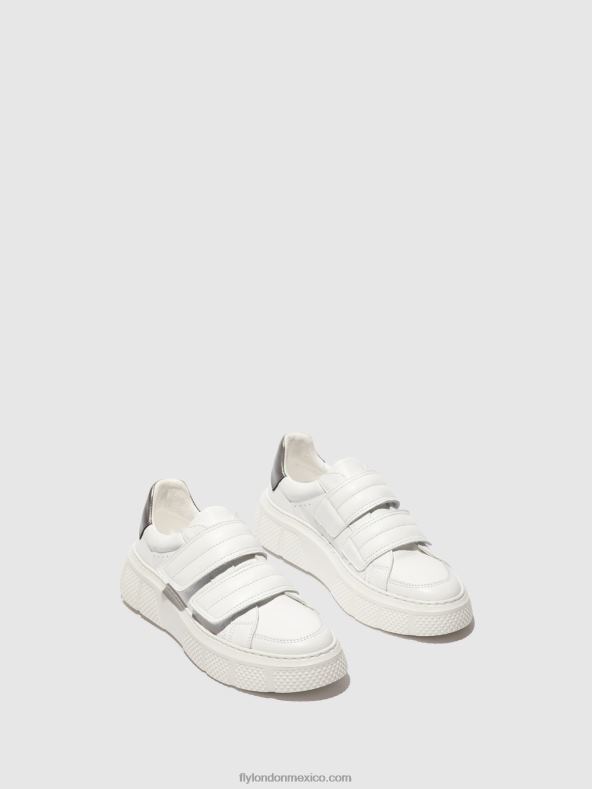 blanco 2LT8B756 zapatillas velcro edda513 Fly London mujer