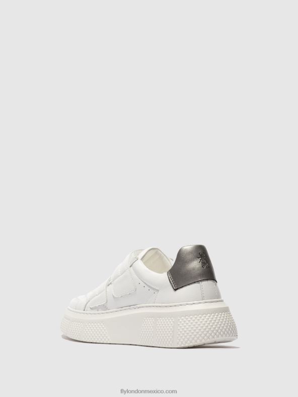 blanco 2LT8B756 zapatillas velcro edda513 Fly London mujer