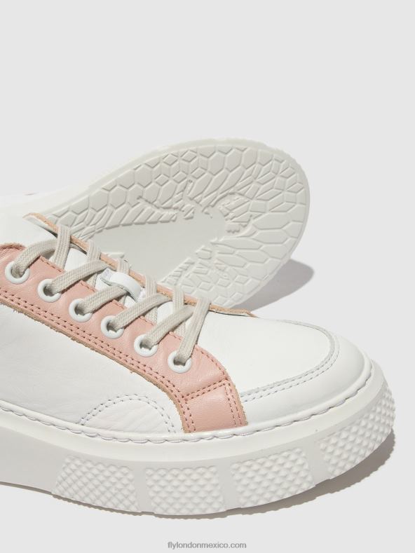 blanco/desnudo/mint 2LT8B758 zapatillas con cordones emmy510 Fly London mujer