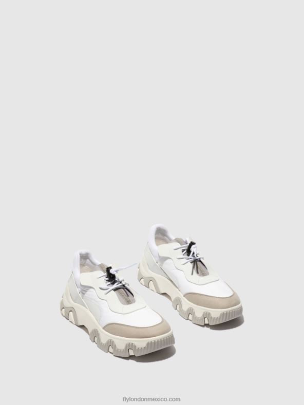 blanco roto 2LT8B769 deportivas elásticas fian634 Fly London mujer