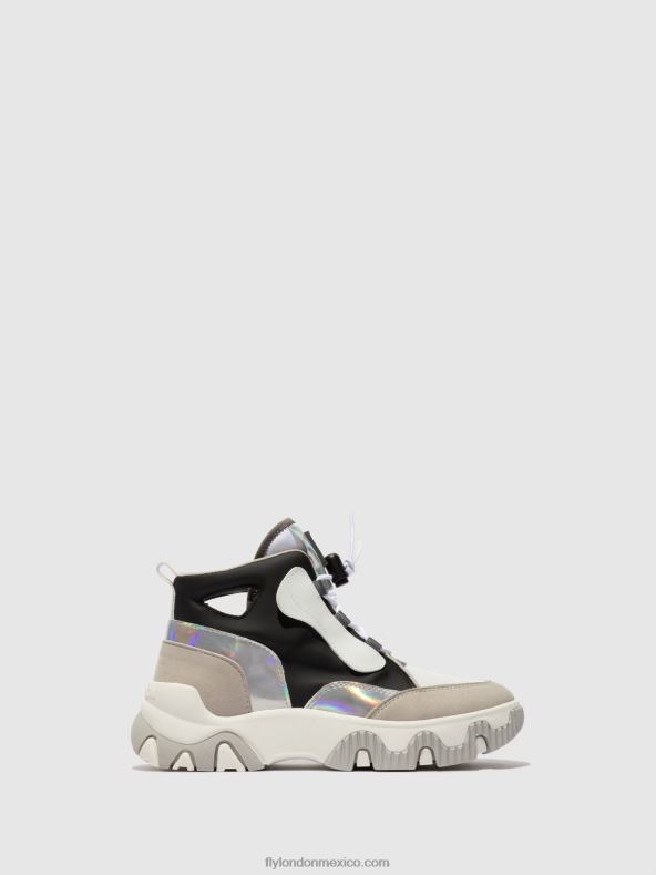blanco roto 2LT8B775 zapatillas altas feny633 Fly London mujer