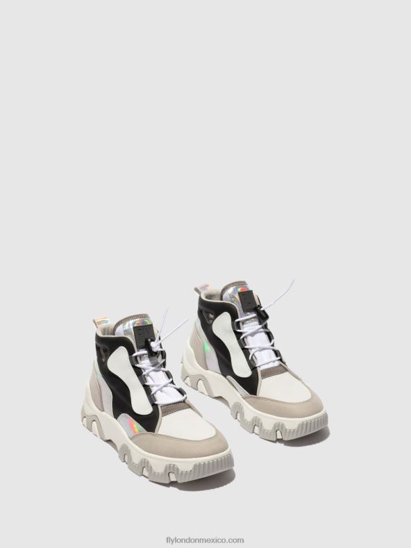 blanco roto 2LT8B775 zapatillas altas feny633 Fly London mujer