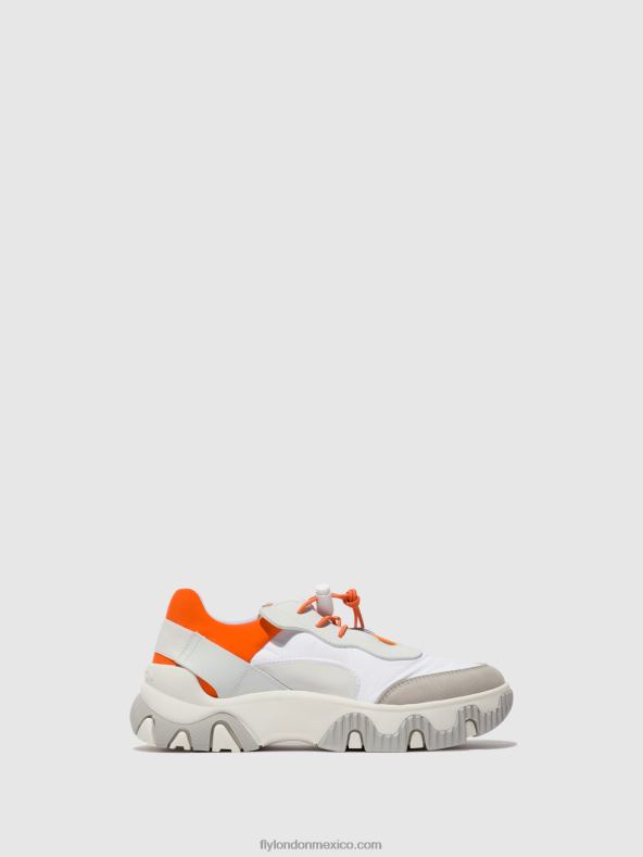 blanco roto/coral 2LT8B748 deportivas elásticas fian634 Fly London mujer