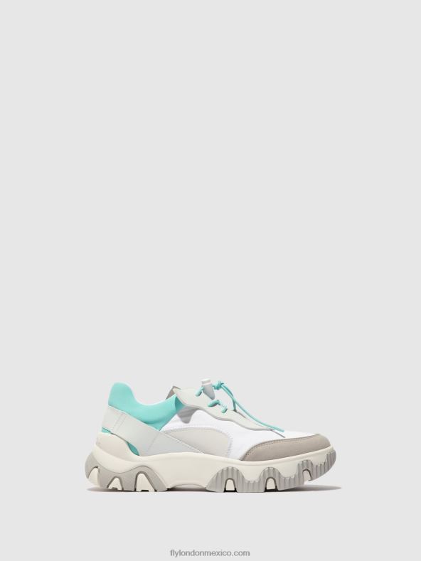 blanco roto/menta 2LT8B749 deportivas elásticas fian634 Fly London mujer