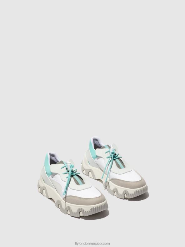 blanco roto/menta 2LT8B749 deportivas elásticas fian634 Fly London mujer