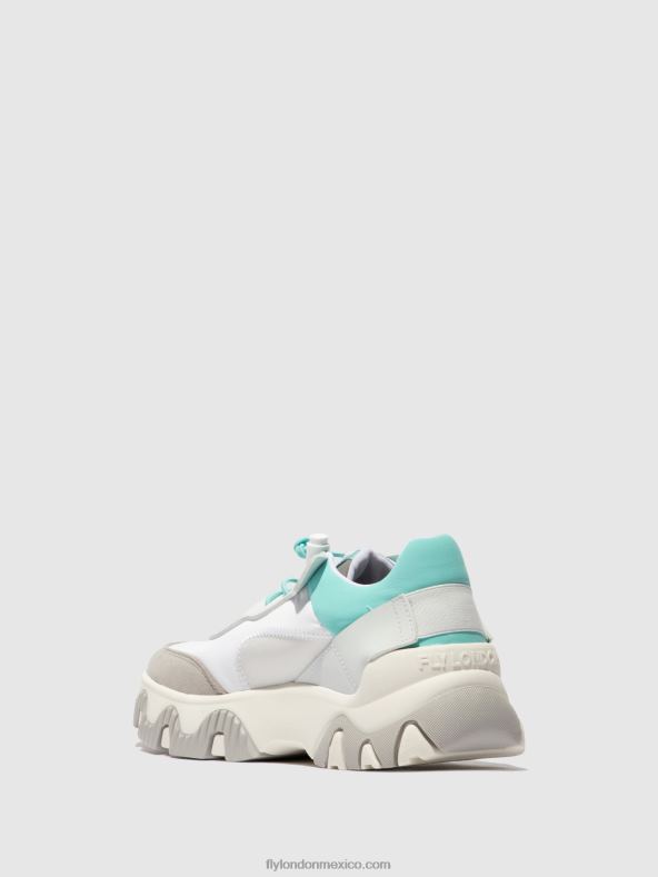 blanco roto/menta 2LT8B749 deportivas elásticas fian634 Fly London mujer