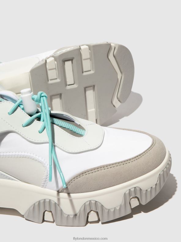 blanco roto/menta 2LT8B749 deportivas elásticas fian634 Fly London mujer