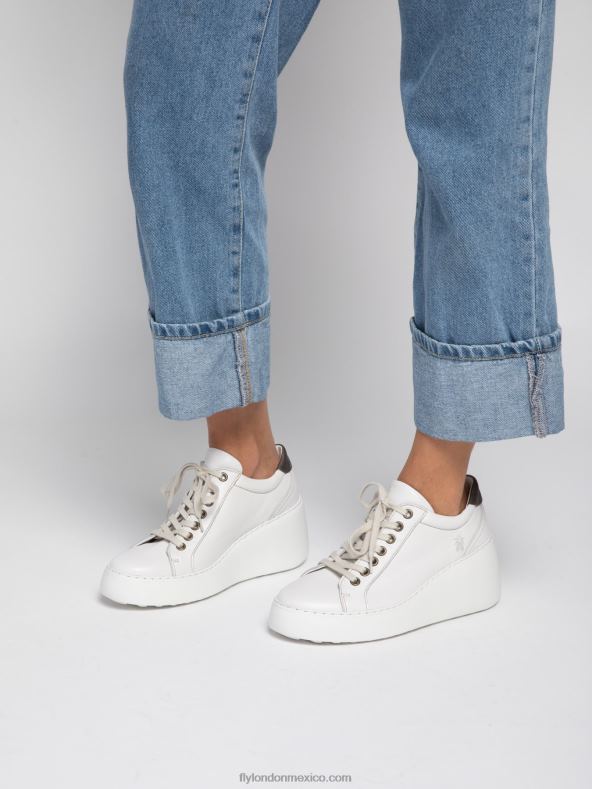 brito blanco 2LT8B768 zapatillas con cordones dile450 Fly London mujer