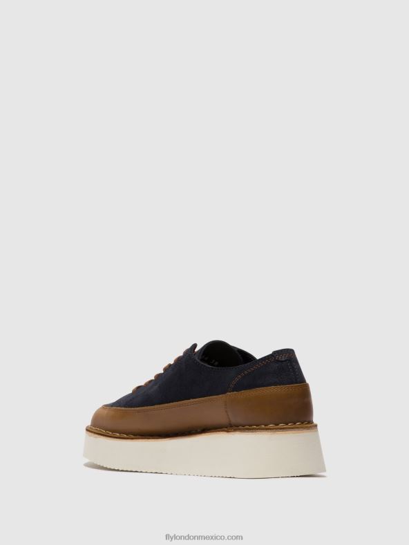camello/azul marino 2LT8B725 deportivas con cordones cuda099 Fly London mujer