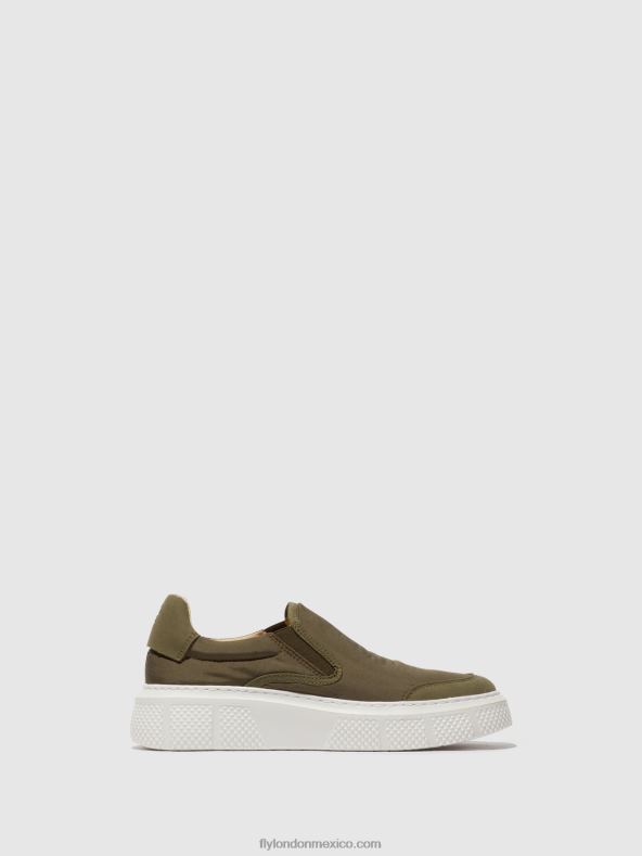 caqui 2LT8B753 zapatillas sin cordones elin509 Fly London mujer