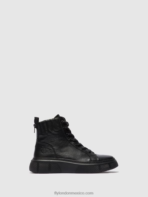 dublín negro 2LT8B762 zapatillas con cordones erby484 Fly London mujer