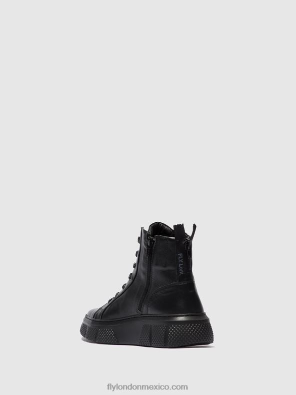 dublín negro 2LT8B762 zapatillas con cordones erby484 Fly London mujer