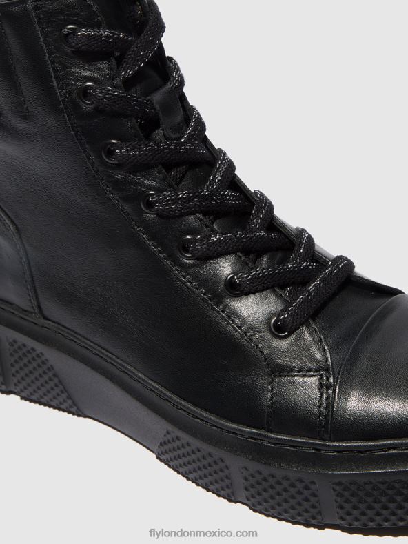 dublín negro 2LT8B762 zapatillas con cordones erby484 Fly London mujer