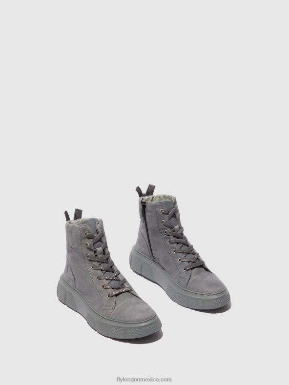 gris azul sorano 2LT8B765 zapatillas con cordones erby484 Fly London mujer