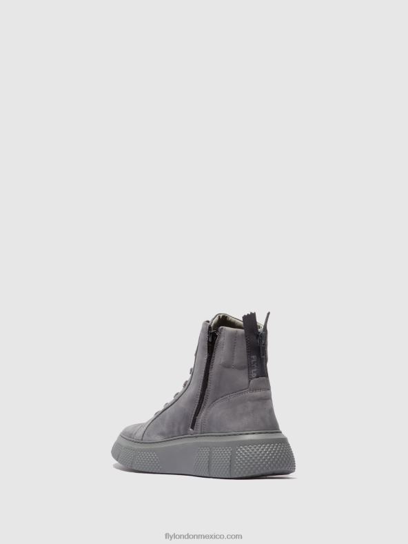 gris azul sorano 2LT8B765 zapatillas con cordones erby484 Fly London mujer