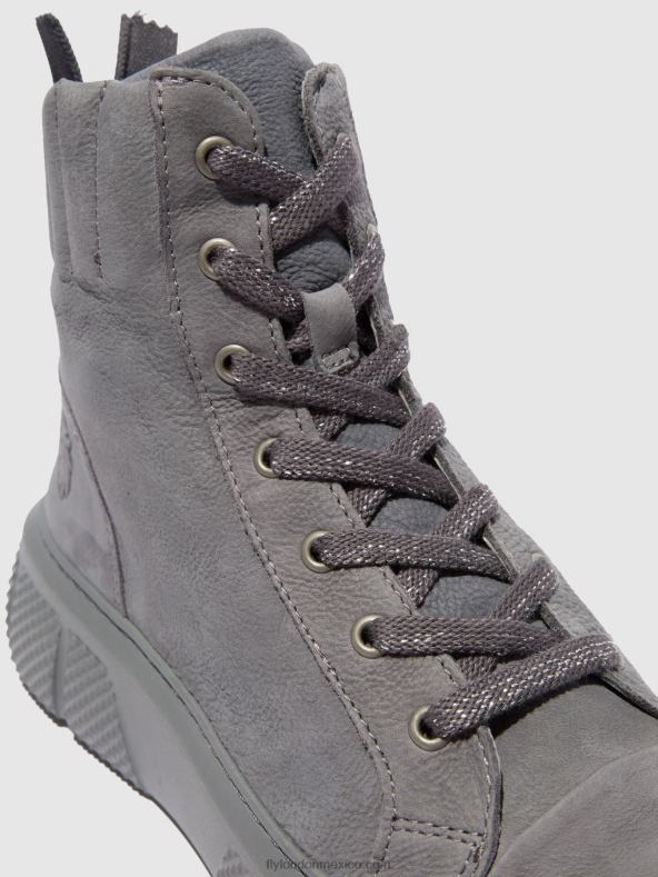 gris azul sorano 2LT8B765 zapatillas con cordones erby484 Fly London mujer