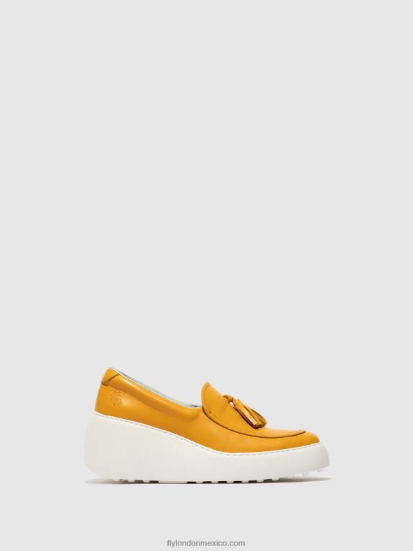 mostaza 2LT8B710 zapatillas sin cordones dala579 Fly London mujer